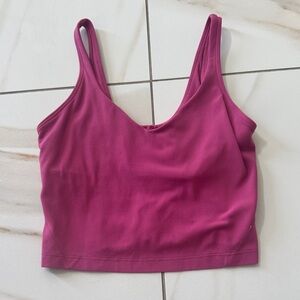 lululemon athletica Hot Pink Scoop Neck Cropped Tank